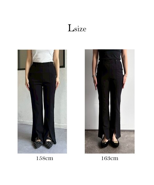 prose verse（プロズヴェール）の「【-3kg見え！】フロントスリットスーパーストレッチパンツ（その他パンツ・レディース・ブラック・PM/LARGE/TL/TM/MEDIUM/PL）」の3枚目の写真