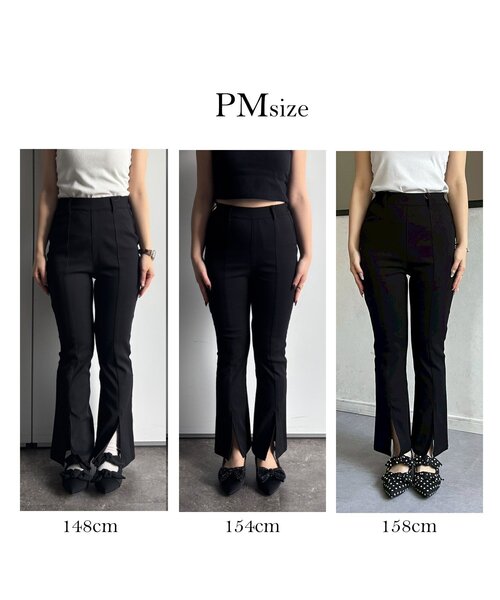 prose verse（プロズヴェール）の「【-3kg見え！】フロントスリットスーパーストレッチパンツ（その他パンツ・レディース・ブラック・PM/LARGE/TL/TM/MEDIUM/PL）」の4枚目の写真