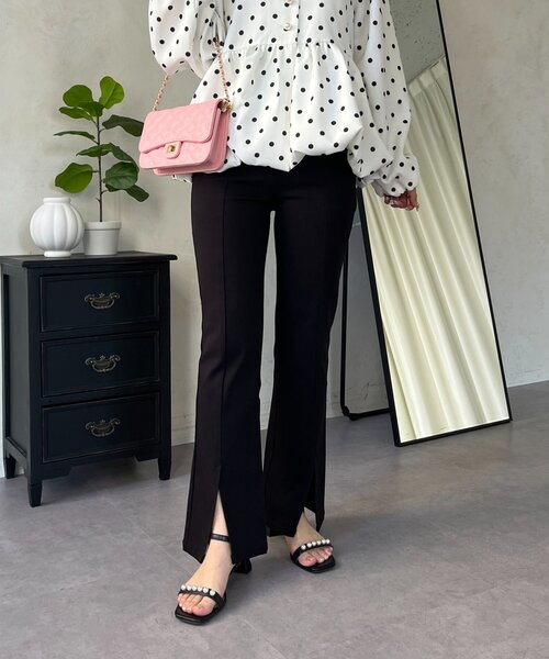 prose verse（プロズヴェール）の「【-3kg見え！】フロントスリットスーパーストレッチパンツ（その他パンツ・レディース・ブラック・PM/LARGE/TL/TM/MEDIUM/PL）」の8枚目の写真