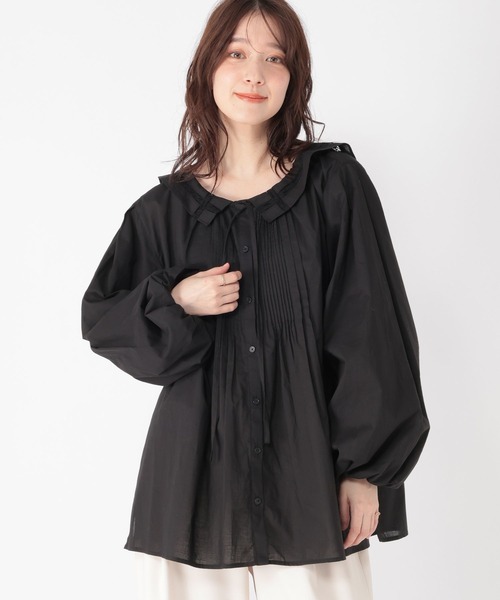 studio CLIP(スタディオクリップ)の「《高山都さんコラボ》2WAYバルーンスリーブブラウス(シャツ/ブラウス・レディース・ストライプ/オフホワイト/ブラック・FREE)」の15枚目の写真