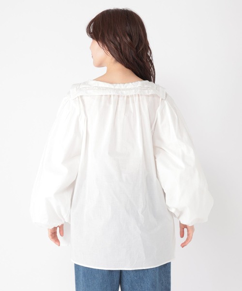 studio CLIP(スタディオクリップ)の「《高山都さんコラボ》2WAYバルーンスリーブブラウス(シャツ/ブラウス・レディース・ストライプ/オフホワイト/ブラック・FREE)」の21枚目の写真