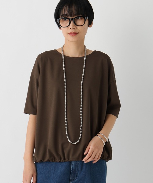 Elura(エルーラ)の「カノコジャージーブラウス/659962(シャツ/ブラウス・レディース・ブラウン/チャコールグレー・FREE)」の2枚目の写真