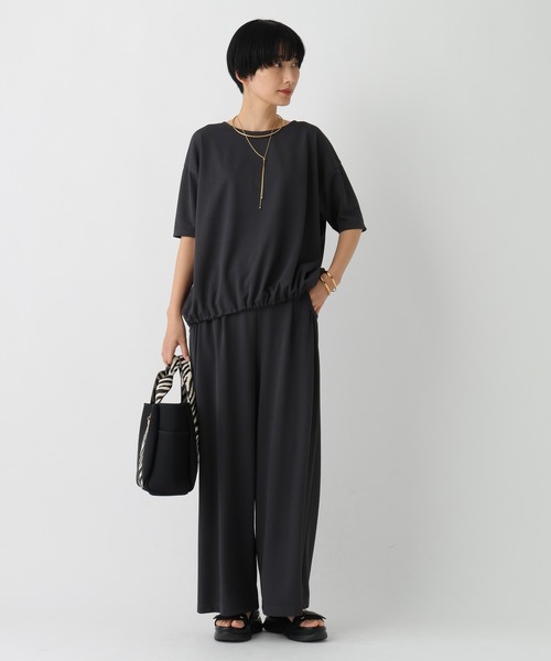 Elura(エルーラ)の「カノコジャージーブラウス/659962(シャツ/ブラウス・レディース・ブラウン/チャコールグレー・FREE)」の5枚目の写真