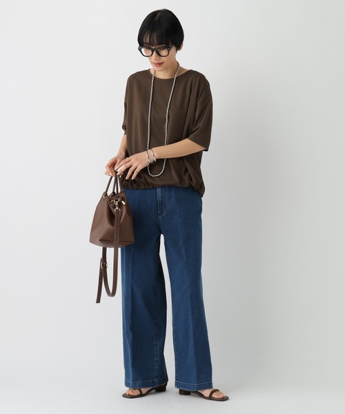 Elura(エルーラ)の「カノコジャージーブラウス/659962(シャツ/ブラウス・レディース・ブラウン/チャコールグレー・FREE)」の8枚目の写真