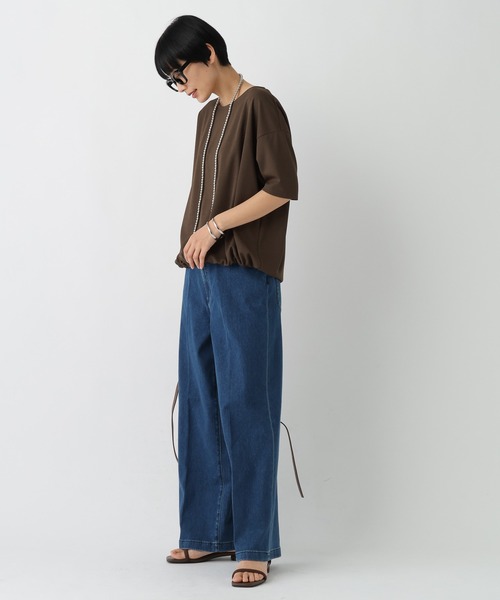 Elura(エルーラ)の「カノコジャージーブラウス/659962(シャツ/ブラウス・レディース・ブラウン/チャコールグレー・FREE)」の9枚目の写真