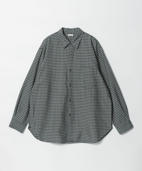 Steven Alan（スティーブンアラン）の「＜Steven Alan＞ ドレープ オックス チェック レギュラーカラー シャツ LOOSE（シャツ/ブラウス・メンズ・ブラック/ライトグレー・L/M/S/XL）」の2枚目の写真