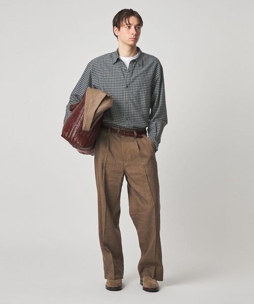 Steven Alan（スティーブンアラン）の「＜Steven Alan＞ ドレープ オックス チェック レギュラーカラー シャツ LOOSE（シャツ/ブラウス・メンズ・ブラック/ライトグレー・L/M/S/XL）」の3枚目の写真