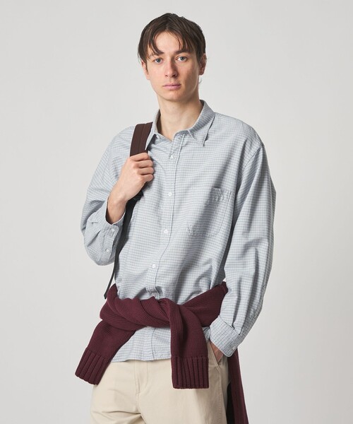 Steven Alan（スティーブンアラン）の「＜Steven Alan＞ ドレープ オックス チェック レギュラーカラー シャツ LOOSE（シャツ/ブラウス・メンズ・ブラック/ライトグレー・L/M/S/XL）」の9枚目の写真