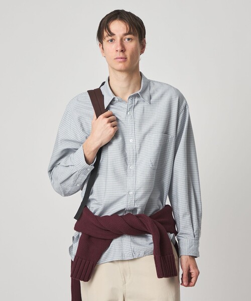 Steven Alan（スティーブンアラン）の「＜Steven Alan＞ ドレープ オックス チェック レギュラーカラー シャツ LOOSE（シャツ/ブラウス・メンズ・ブラック/ライトグレー・L/M/S/XL）」の10枚目の写真