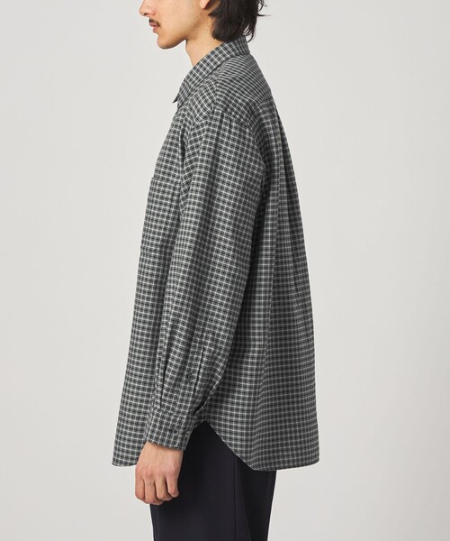 Steven Alan（スティーブンアラン）の「＜Steven Alan＞ ドレープ オックス チェック レギュラーカラー シャツ LOOSE（シャツ/ブラウス・メンズ・ブラック/ライトグレー・L/M/S/XL）」の13枚目の写真