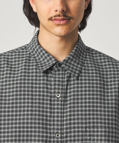 Steven Alan（スティーブンアラン）の「＜Steven Alan＞ ドレープ オックス チェック レギュラーカラー シャツ LOOSE（シャツ/ブラウス・メンズ・ブラック/ライトグレー・L/M/S/XL）」の15枚目の写真