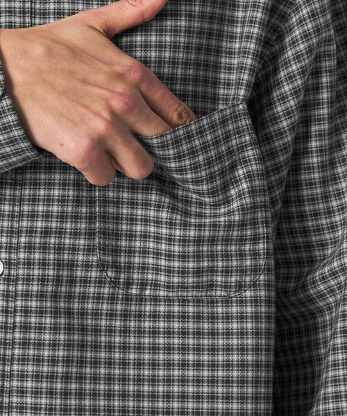 Steven Alan（スティーブンアラン）の「＜Steven Alan＞ ドレープ オックス チェック レギュラーカラー シャツ LOOSE（シャツ/ブラウス・メンズ・ブラック/ライトグレー・L/M/S/XL）」の18枚目の写真
