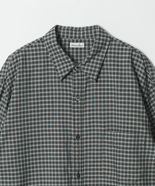 Steven Alan（スティーブンアラン）の「＜Steven Alan＞ ドレープ オックス チェック レギュラーカラー シャツ LOOSE（シャツ/ブラウス・メンズ・ブラック/ライトグレー・L/M/S/XL）」の21枚目の写真