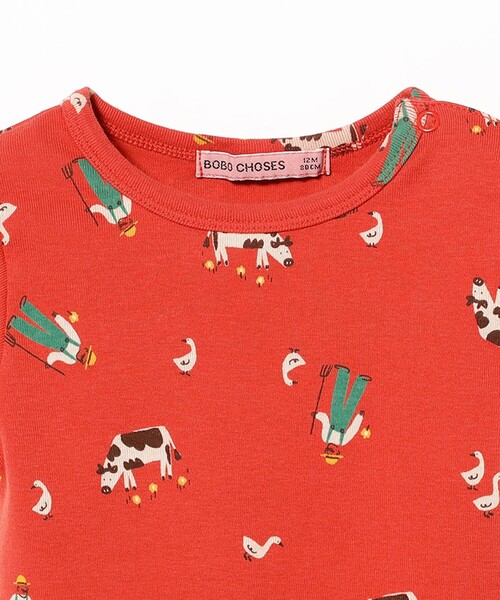 BOBO CHOSES(ボボショーズ)の「BOBO CHOSES / ベビー Farm ロンパース 2026SS(6ヵ月~1才)(ロンパース・キッズ・レッド系その他7・12M/3M)」の3枚目の写真