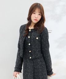 INGNI（イング）の「ツイードフリンジジャケット(セットアップ対応)（ブルゾン）」