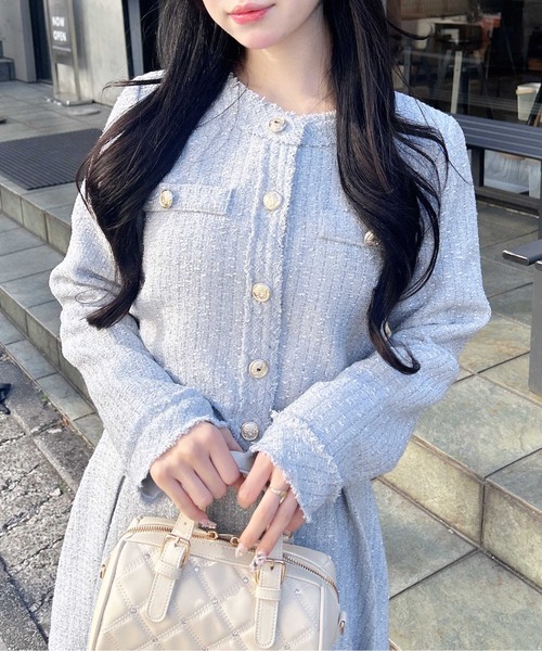 INGNI（イング）の「ツイードフリンジジャケット(セットアップ対応)（ブルゾン・レディース・ブルー系2/ブラック系その他2/ホワイト系その他5・M）」の20枚目の写真