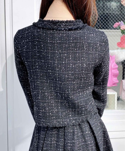 INGNI（イング）の「ツイードフリンジジャケット(セットアップ対応)（ブルゾン・レディース・ブルー系2/ブラック系その他2/ホワイト系その他5・M）」の15枚目の写真