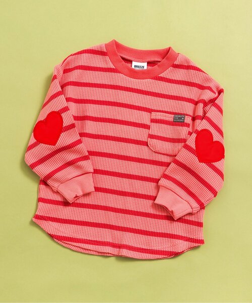 BREEZE(ブリーズ)の「【リンク】エルボ―パッチロンT_ジュニア対応(Tシャツ/カットソー・キッズ・ピンク/その他2/その他11/その他12/ブラック/エメラルド・80/90/100/110/120/130/140)」の4枚目の写真