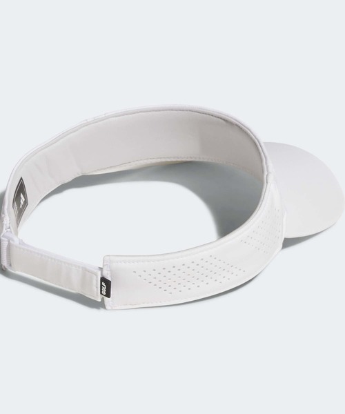 adidas（アディダス）の「メタル ロゴ バイザー【adidas Golf/アディダスゴルフ】（サンバイザー・メンズ・ブラック×シルバー/ホワイト・LARGE/MEDIUM/X-LARGE）」の3枚目の写真