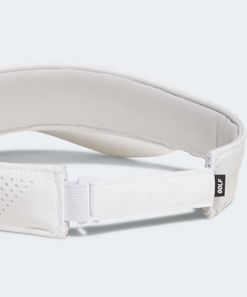 adidas（アディダス）の「メタル ロゴ バイザー【adidas Golf/アディダスゴルフ】（サンバイザー・メンズ・ブラック×シルバー/ホワイト・LARGE/MEDIUM/X-LARGE）」の5枚目の写真