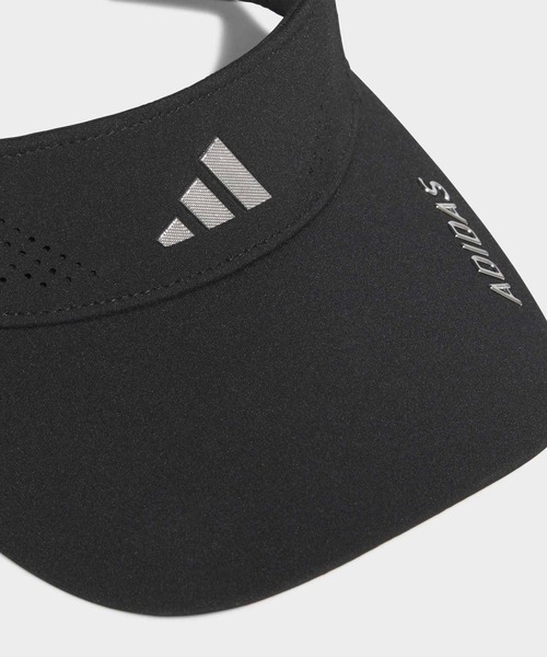 adidas（アディダス）の「メタル ロゴ バイザー【adidas Golf/アディダスゴルフ】（サンバイザー・メンズ・ブラック×シルバー/ホワイト・LARGE/MEDIUM/X-LARGE）」の7枚目の写真