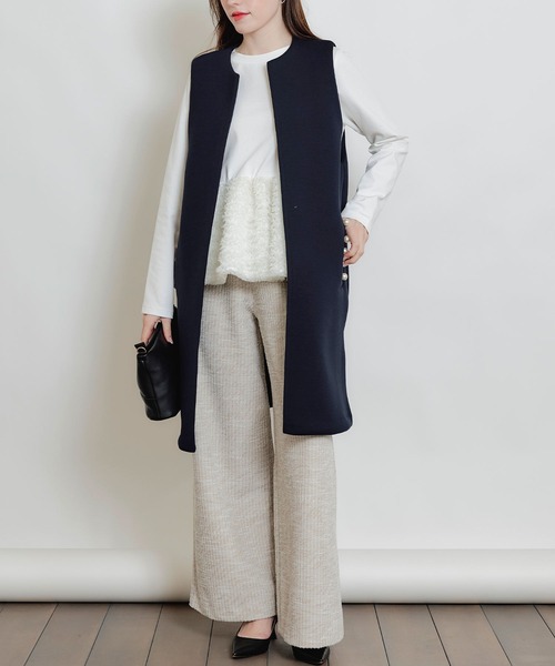 PICCIN PERLA(ピッチンペルラ)の「裾チュールプルオーバー(Tシャツ/カットソー・レディース・ブラック/オフホワイト・M)」の21枚目の写真