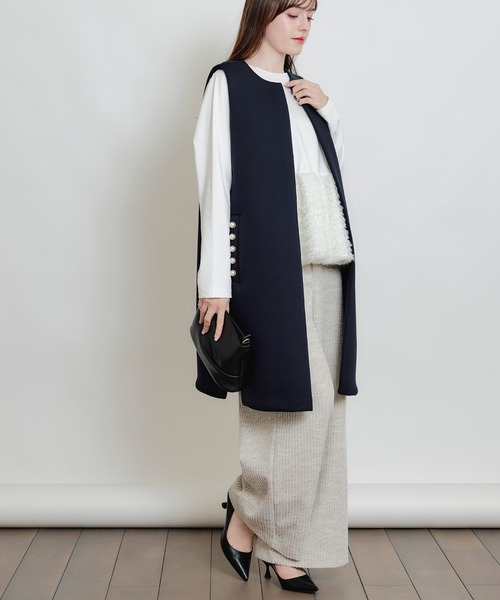 PICCIN PERLA(ピッチンペルラ)の「裾チュールプルオーバー(Tシャツ/カットソー・レディース・ブラック/オフホワイト・M)」の22枚目の写真