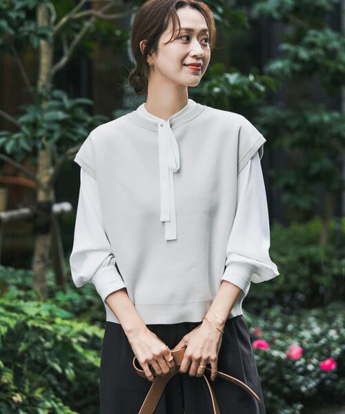 URBAN RESEARCH DOORS（アーバンリサーチドアーズ）の「『UR TECH Renew Knit』2WAYベスト（ベスト・レディース・ネイビー/グレー系その他・FREE）」の5枚目の写真