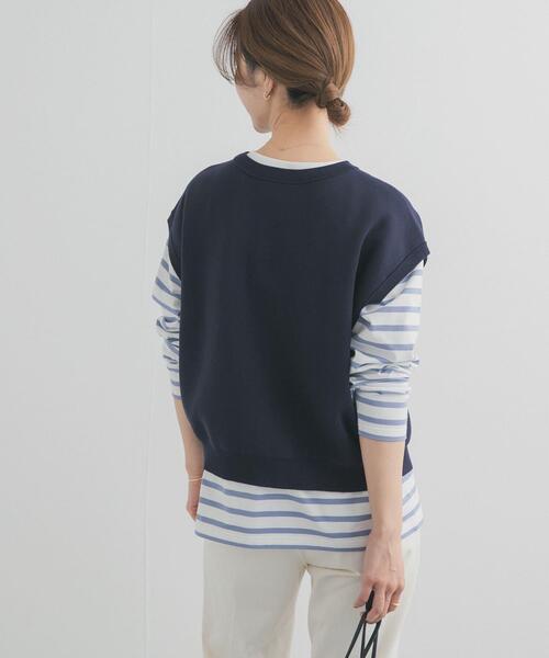 URBAN RESEARCH DOORS（アーバンリサーチドアーズ）の「『UR TECH Renew Knit』2WAYベスト（ベスト・レディース・ネイビー/グレー系その他・FREE）」の13枚目の写真