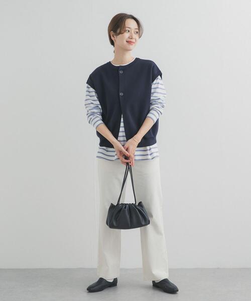 URBAN RESEARCH DOORS（アーバンリサーチドアーズ）の「『UR TECH Renew Knit』2WAYベスト（ベスト・レディース・ネイビー/グレー系その他・FREE）」の15枚目の写真