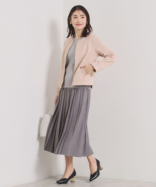 ITS'DEMO(イッツデモ)の「カットスエードジャケット(ノーカラージャケット・レディース・グリーン系/アイボリー/ベビーピンク・00)」の13枚目の写真