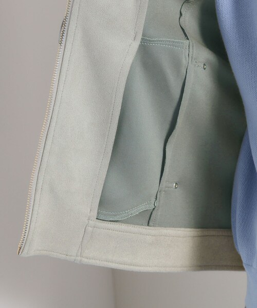 ITS'DEMO(イッツデモ)の「カットスエードジャケット(ノーカラージャケット・レディース・グリーン系/アイボリー/ベビーピンク・00)」の22枚目の写真