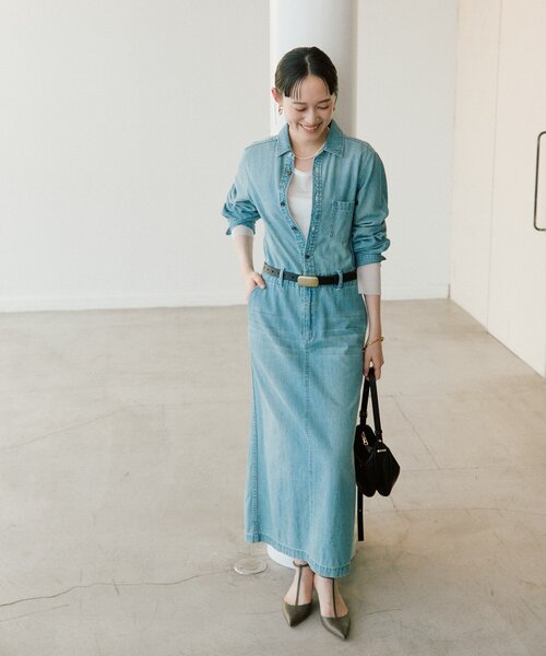 RIVE DROITE（リヴドロワ）の「予約【コーデを格上げ】イタバックルベルト（ベルト・レディース・ブラック/ベージュ・FREE）」の6枚目の写真