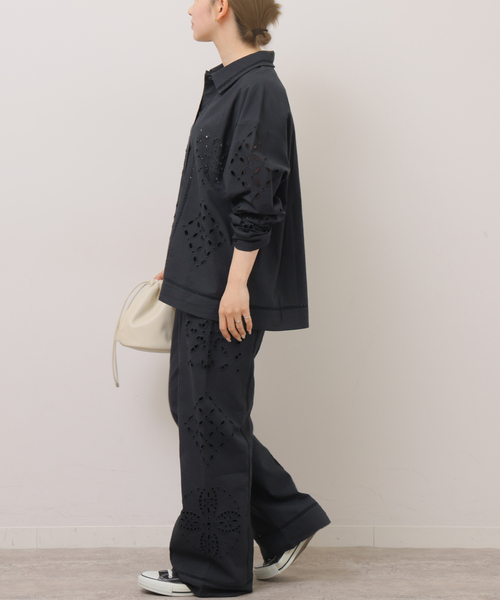 JOURNAL STANDARD relume（ジャーナルスタンダード　レリューム）の「［26SS新作］カットワークエンブロイダリーシャツ（シャツ/ブラウス・レディース・ブラック/アイボリー・FREE）」の16枚目の写真