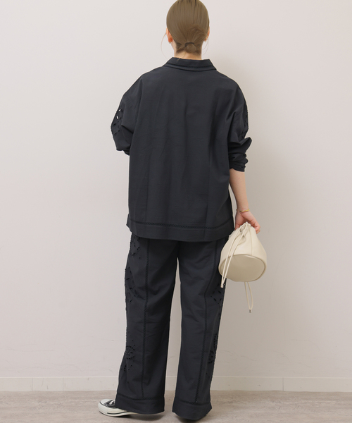 JOURNAL STANDARD relume（ジャーナルスタンダード　レリューム）の「［26SS新作］カットワークエンブロイダリーシャツ（シャツ/ブラウス・レディース・ブラック/アイボリー・FREE）」の18枚目の写真