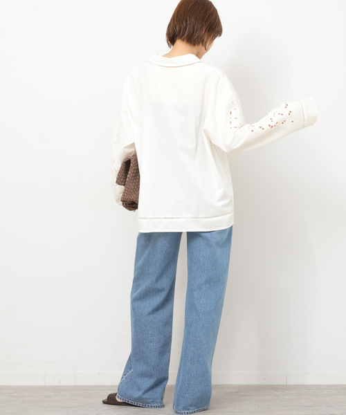 JOURNAL STANDARD relume（ジャーナルスタンダード　レリューム）の「［26SS新作］カットワークエンブロイダリーシャツ（シャツ/ブラウス・レディース・ブラック/アイボリー・FREE）」の9枚目の写真