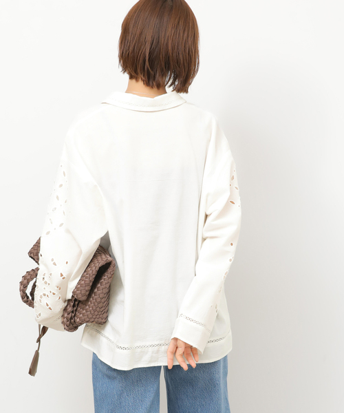 JOURNAL STANDARD relume（ジャーナルスタンダード　レリューム）の「［26SS新作］カットワークエンブロイダリーシャツ（シャツ/ブラウス・レディース・ブラック/アイボリー・FREE）」の14枚目の写真
