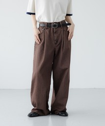 LOWRYS FARM（ローリーズファーム）の「【LFM(U)】ライトDENIMタックワイドＰ　646326（デニムパンツ）」