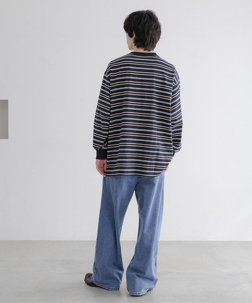 LOWRYS FARM（ローリーズファーム）の「【LFM(U)】ライトDENIMタックワイドＰ　646326（デニムパンツ・メンズ・ブラック/インディゴブルー/ワンウォッシュ・MEDIUM/LARGE）」の11枚目の写真