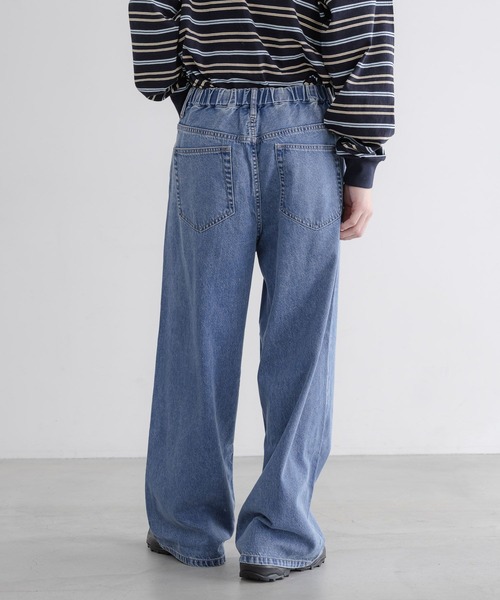 LOWRYS FARM（ローリーズファーム）の「【LFM(U)】ライトDENIMタックワイドＰ　646326（デニムパンツ・メンズ・ブラック/インディゴブルー/ワンウォッシュ・MEDIUM/LARGE）」の15枚目の写真
