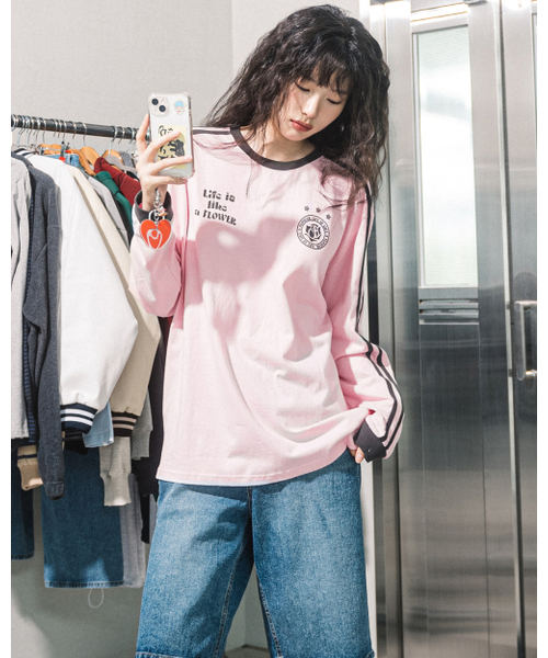 HAVISM(ヘビズム)の「LLF UNIFORM L/S TEE(PINK)(Tシャツ/カットソー・レディース・その他・ONE SIZE)」の3枚目の写真