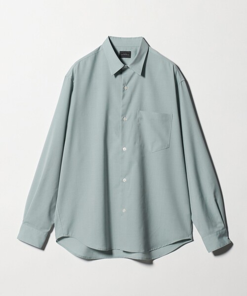 green label relaxing(グリーンレーベルリラクシング)の「ウォッシャブル トロ ジャストルーズ シャツ -ストレッチ-(シャツ/ブラウス・メンズ・ライトブルー/クリーム/ダークグリーン・M/S/L/XL)」の4枚目の写真