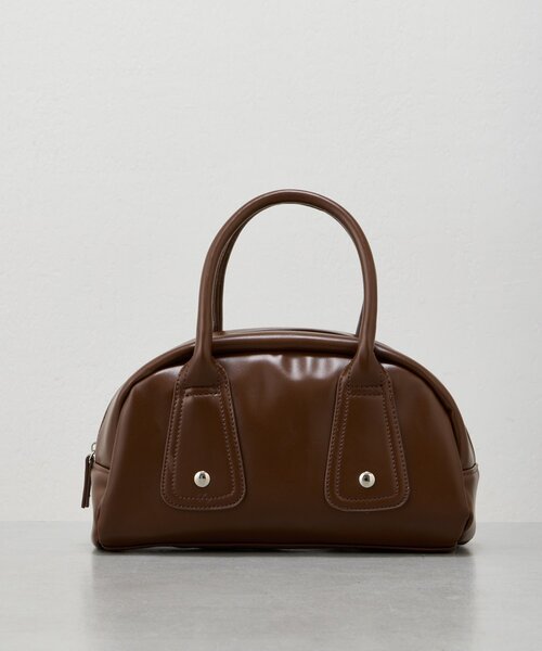 Kastane(カスタネ)の「【500ml ペットボトル収納可】フラップカラーボストンBAG(トートバッグ・レディース・レモンイエロー/ブラック/ブラウン/ミント・FREE)」の2枚目の写真