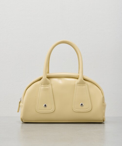 Kastane(カスタネ)の「【500ml ペットボトル収納可】フラップカラーボストンBAG(トートバッグ・レディース・レモンイエロー/ブラック/ブラウン/ミント・FREE)」の4枚目の写真