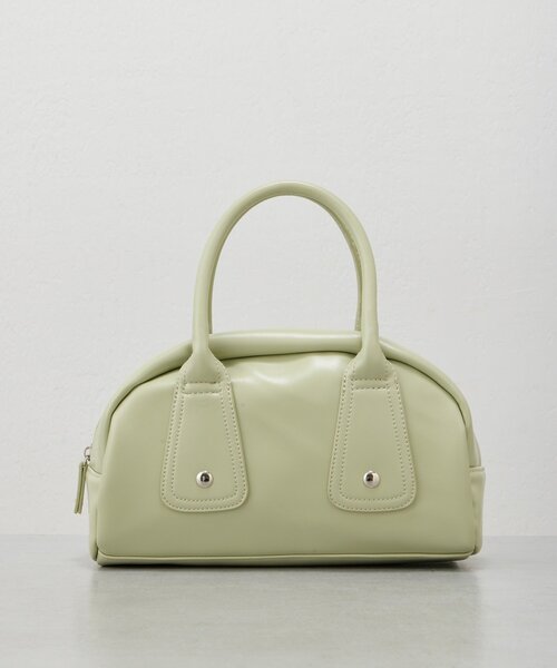Kastane(カスタネ)の「【500ml ペットボトル収納可】フラップカラーボストンBAG(トートバッグ・レディース・レモンイエロー/ブラック/ブラウン/ミント・FREE)」の3枚目の写真