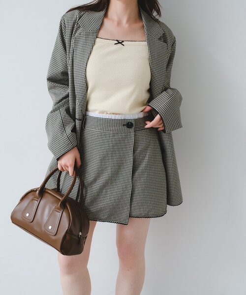 Kastane(カスタネ)の「【500ml ペットボトル収納可】フラップカラーボストンBAG(トートバッグ・レディース・レモンイエロー/ブラック/ブラウン/ミント・FREE)」の12枚目の写真
