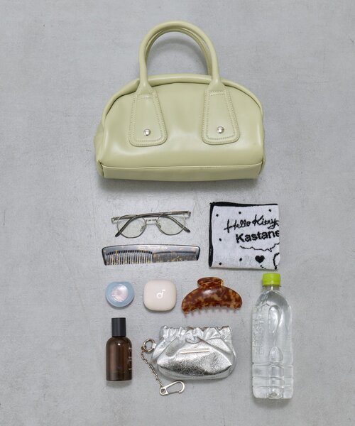 Kastane(カスタネ)の「【500ml ペットボトル収納可】フラップカラーボストンBAG(トートバッグ・レディース・レモンイエロー/ブラック/ブラウン/ミント・FREE)」の18枚目の写真