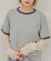 WHIMSIC（ウィムジック）の「【WHIMSIC/2サイズ展開】リンガーTシャツ（Tシャツ/カットソー）」