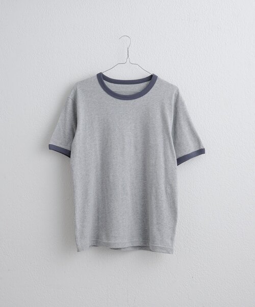 WHIMSIC(ウィムジック)の「【WHIMSIC/2サイズ展開】リンガーTシャツ(Tシャツ/カットソー・メンズ・オフホワイト/グレー/ブルー/ネイビー・2/1)」の10枚目の写真