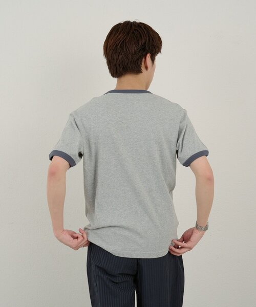 WHIMSIC(ウィムジック)の「【WHIMSIC/2サイズ展開】リンガーTシャツ(Tシャツ/カットソー・メンズ・オフホワイト/グレー/ブルー/ネイビー・2/1)」の14枚目の写真